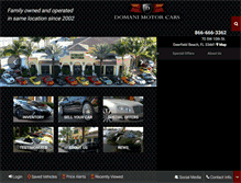 Tablet Screenshot of domanimotorcars.com